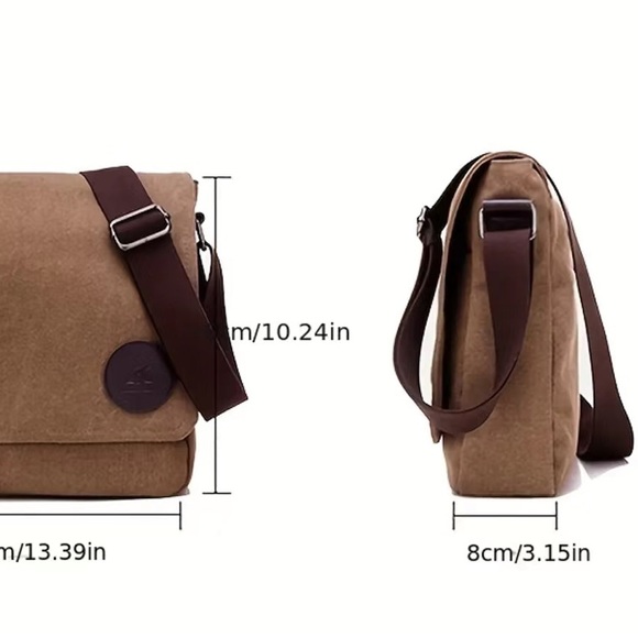 NWT canvas Messenger GRAY Work/Computer/13.3” Laptop/iPad Bag - Picture 6 of 7